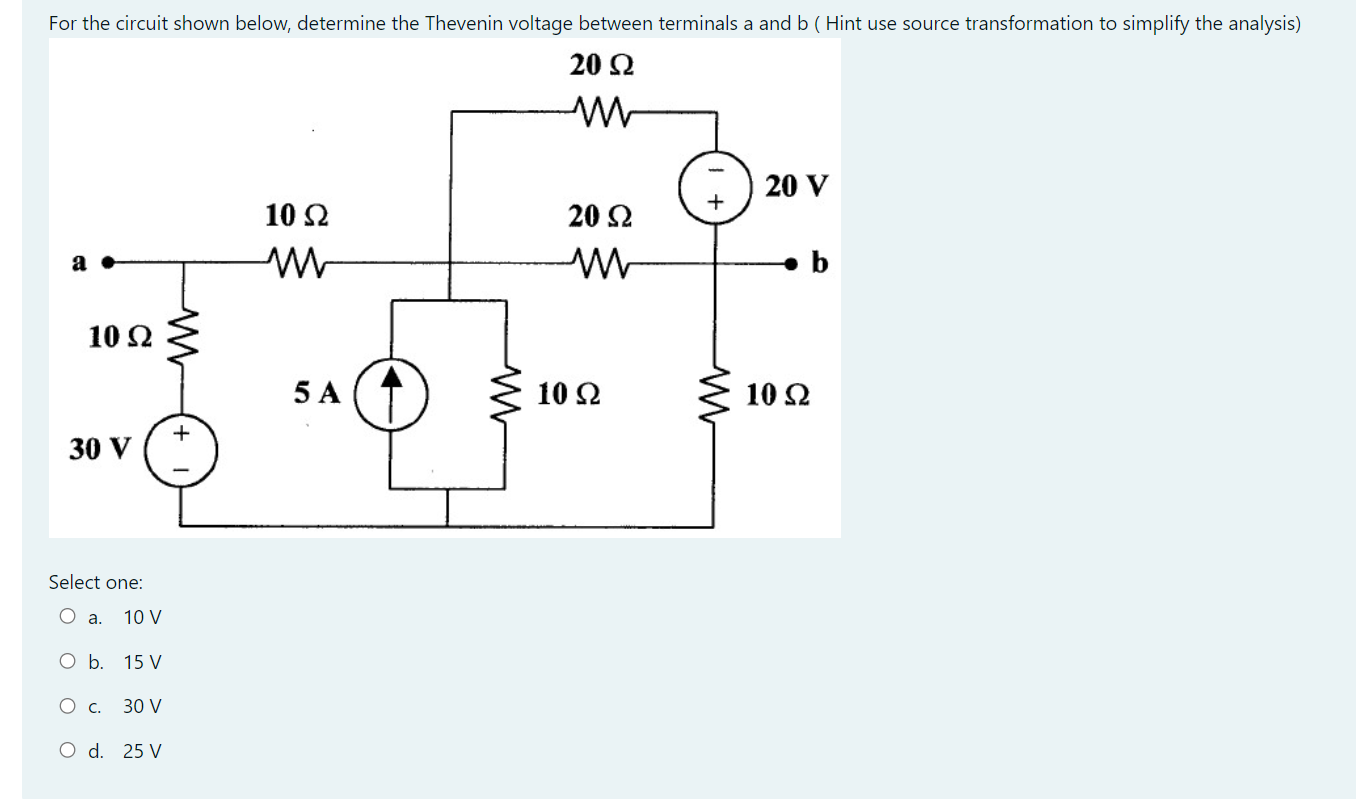 Solved For the circuit shown below, determine the Thevenin | Chegg.com