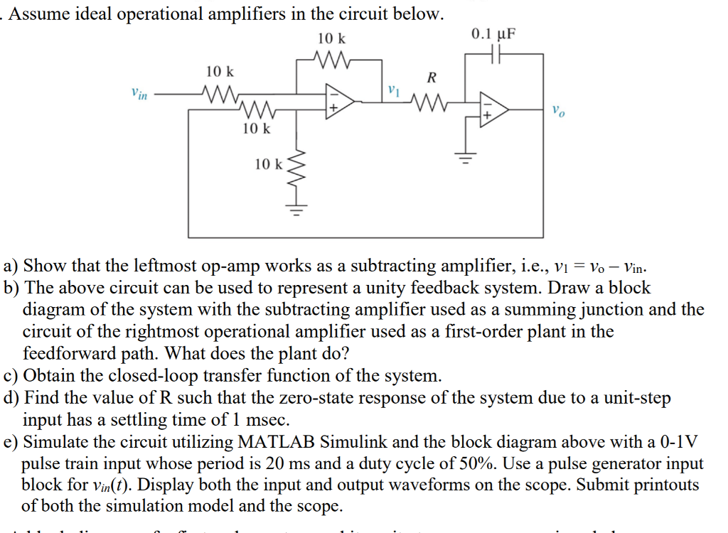 Solved Assume ideal operational amplifiers in the circuit