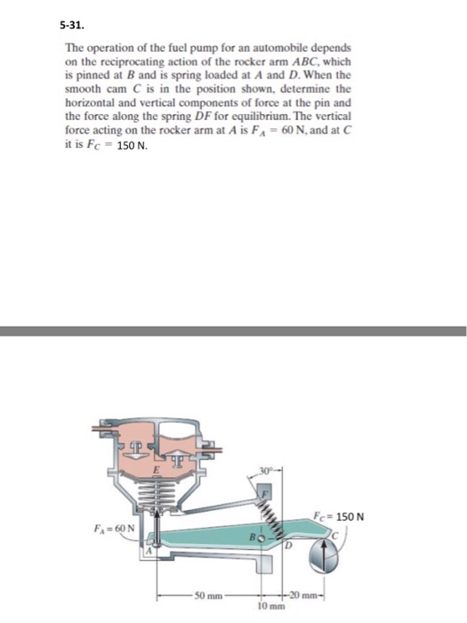 Solved 531 The operation of the fuel pump for an automobile