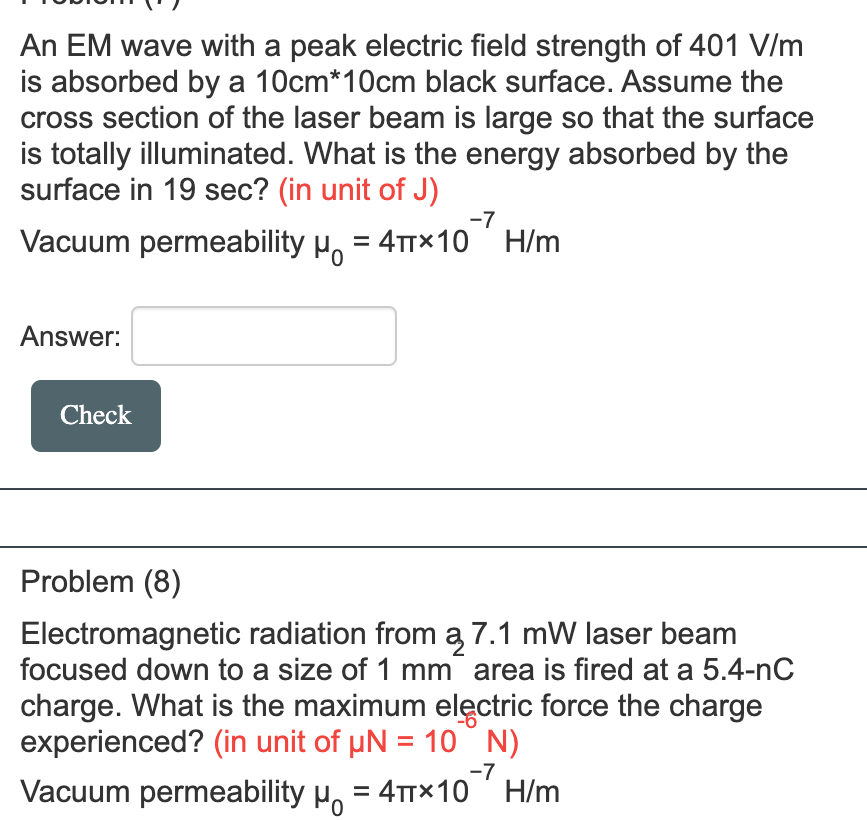 Solved An EM wave with a peak electric field strength of 401 | Chegg.com
