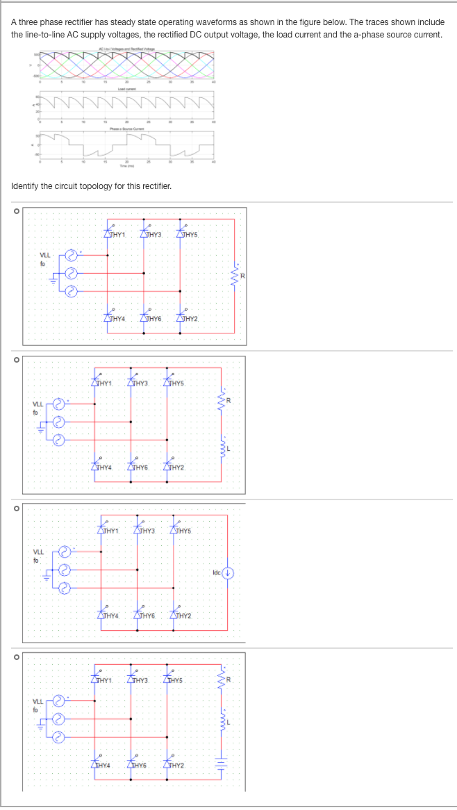 Solved A three phase rectifier has steady state operating | Chegg.com