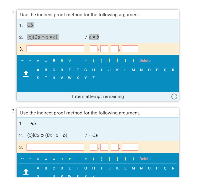 Solved 1. Use the indirect proof method for the following | Chegg.com