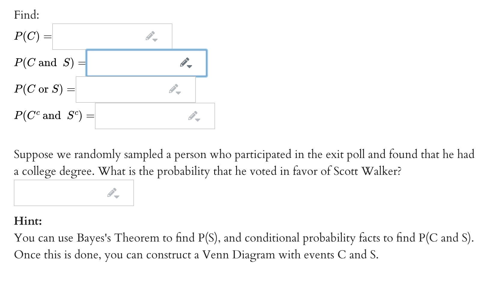 Solved Scott Walker Recall Edison Research gathered exit