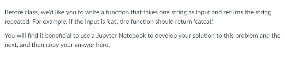 Solved Before class, we'd like you to write a function that | Chegg.com