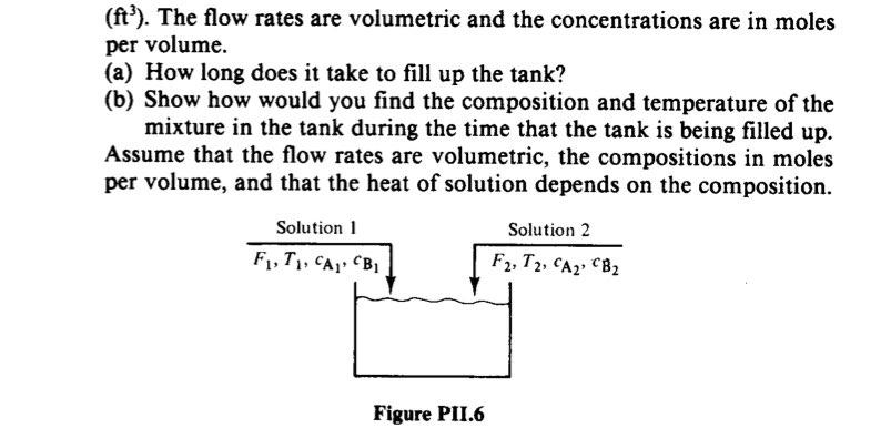 Solved II.6 Develop the state model for the batch mixing of | Chegg.com