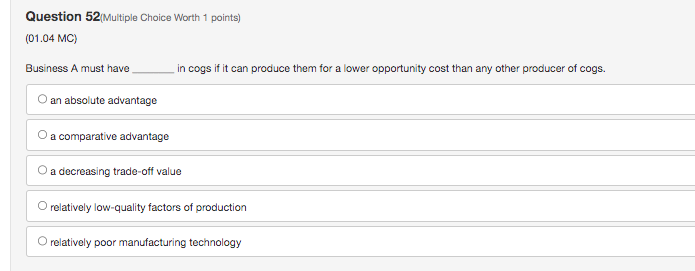 Solved Question 49 (Multiple Choice Worth 1 points) | Chegg.com