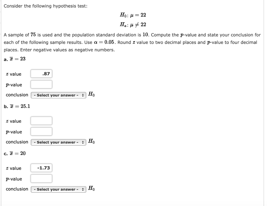 Solved Consider the following hypothesis test: | Chegg.com
