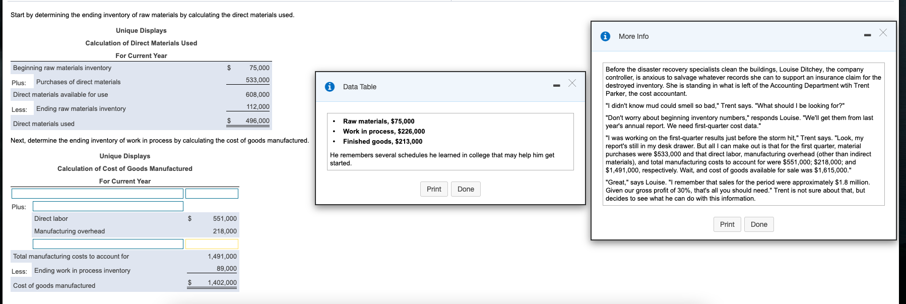 Solved Start by determining the ending inventory of raw | Chegg.com