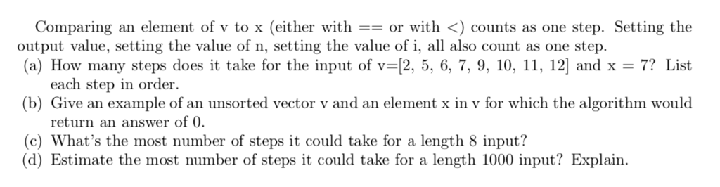 Solved Algorithm. Given an array A of n elements with values | Chegg.com