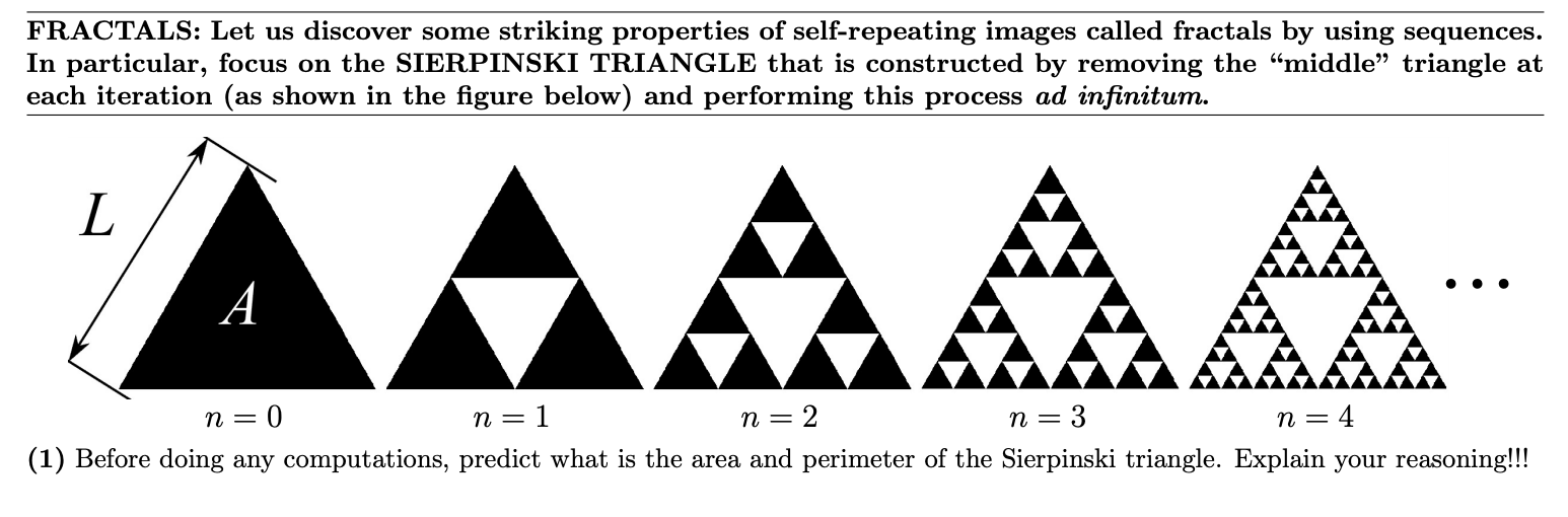Solved FRACTALS: Let us discover some striking properties of | Chegg.com
