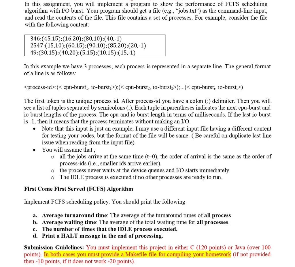 Solved In this assignment, you will implement a program to | Chegg.com