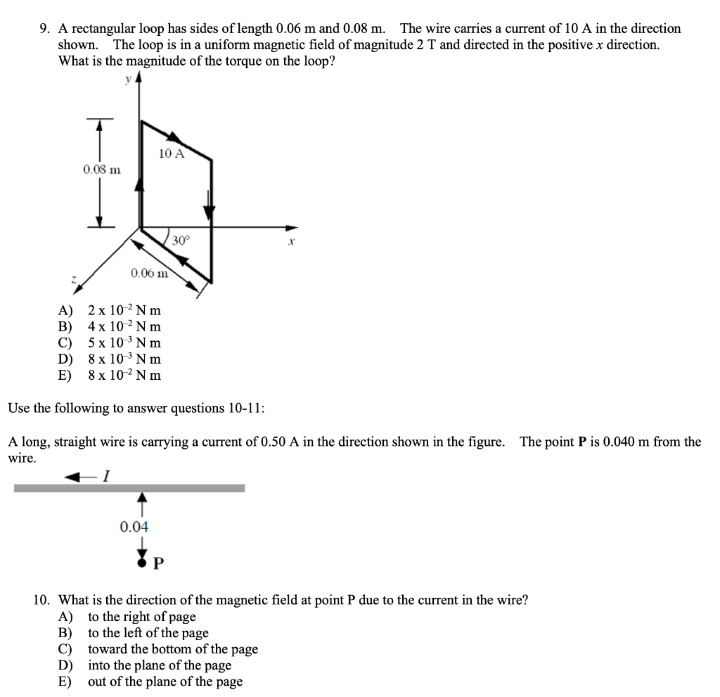 solved-9-a-rectangular-loop-has-sides-of-length-0-06-m-and-chegg