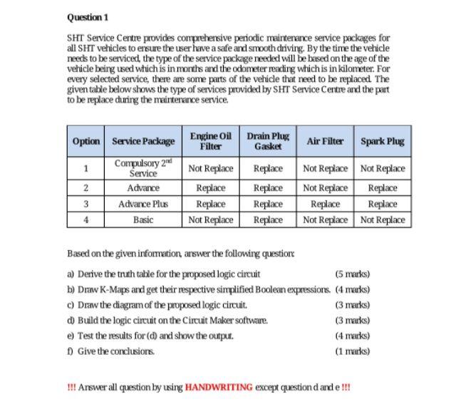 Solved Question 1 Sht Service Centre Provides Comprehensive