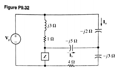Solved 9.32 Find Ib and Z in the circuit shown in Fig. P9.32 | Chegg.com