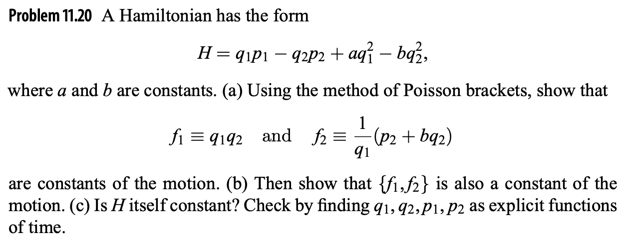 Solved Problem 11.20 A Hamiltonian has the form | Chegg.com