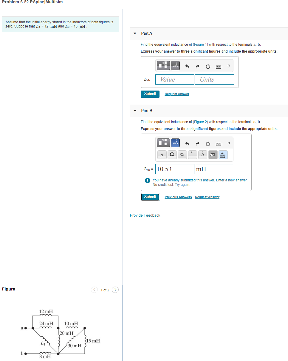 Solved Problem 6.22 P Spice Multisim Assume That The Initial | Chegg.com