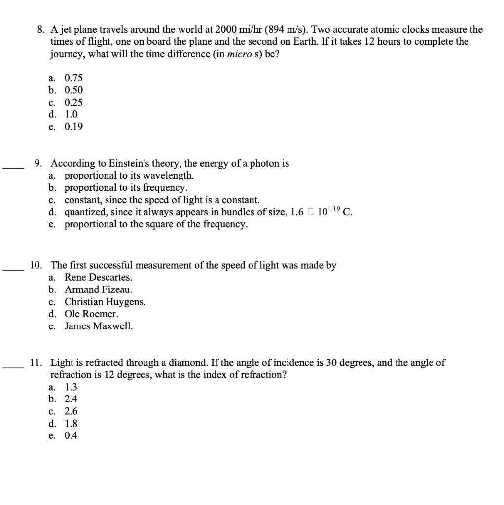 Solved 8. A jet plane travels around the world at | Chegg.com