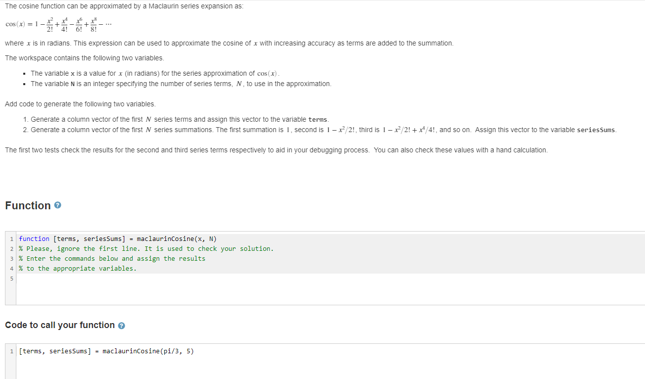 Solved The cosine function can be approximated by a | Chegg.com