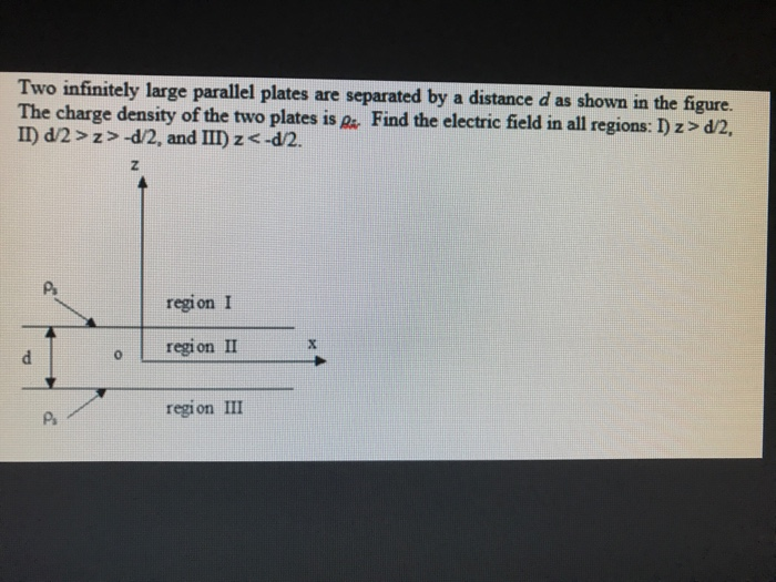 Solved Two infinitely large parallel plates are separated by | Chegg.com