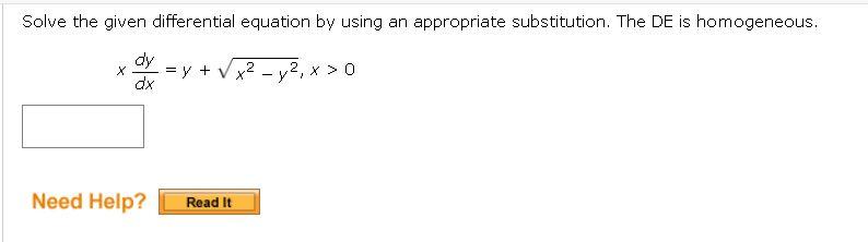 Solve The Given Differential Equation By Using An 4644