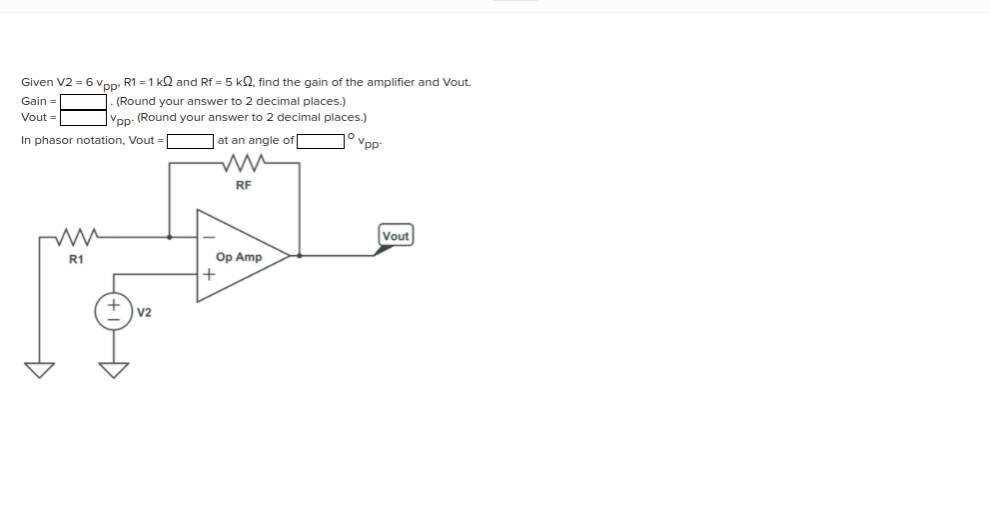 Solved Z Vs 5 Vpp Cp 0 Nf R 2 R1 700 Q Chegg Com