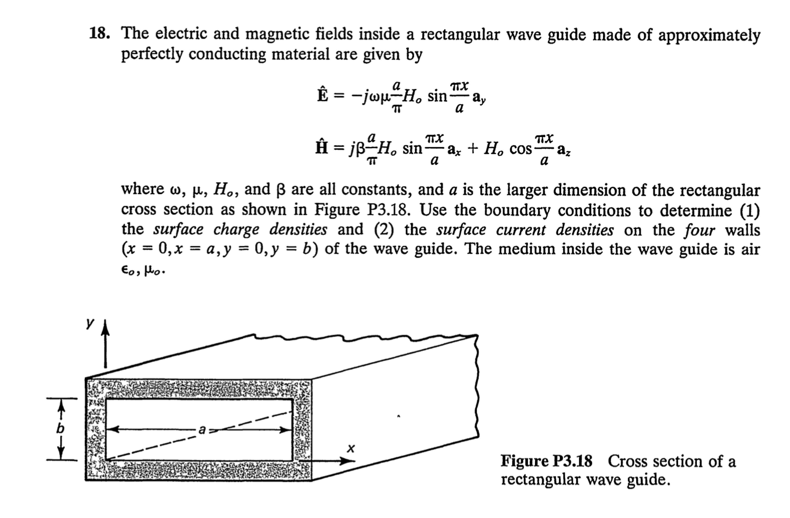 Solved 18. The electric and magnetic fields inside a | Chegg.com