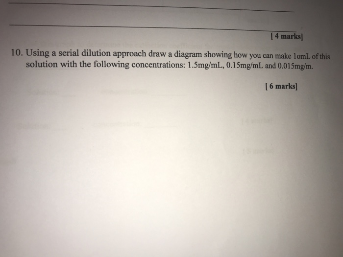 Solved 9. Describe or how you would prepare 50mL of a | Chegg.com