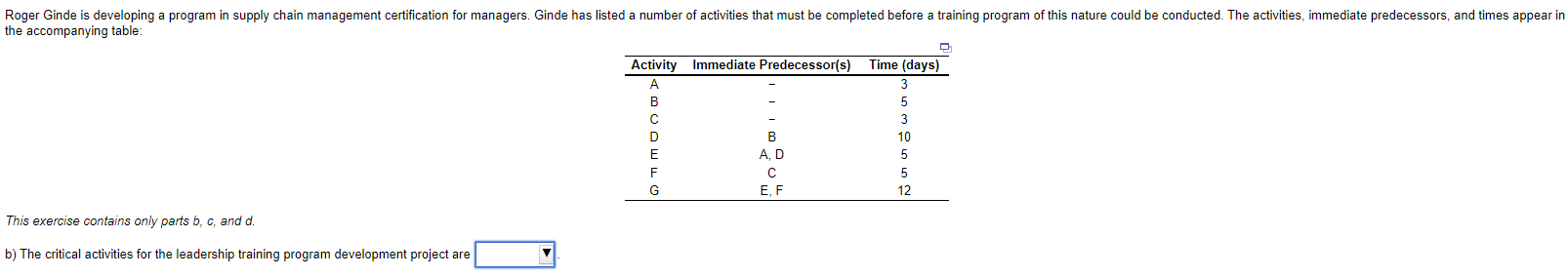 Solved This Exercise Contains Only Parts B,c, And D. B) The | Chegg.com