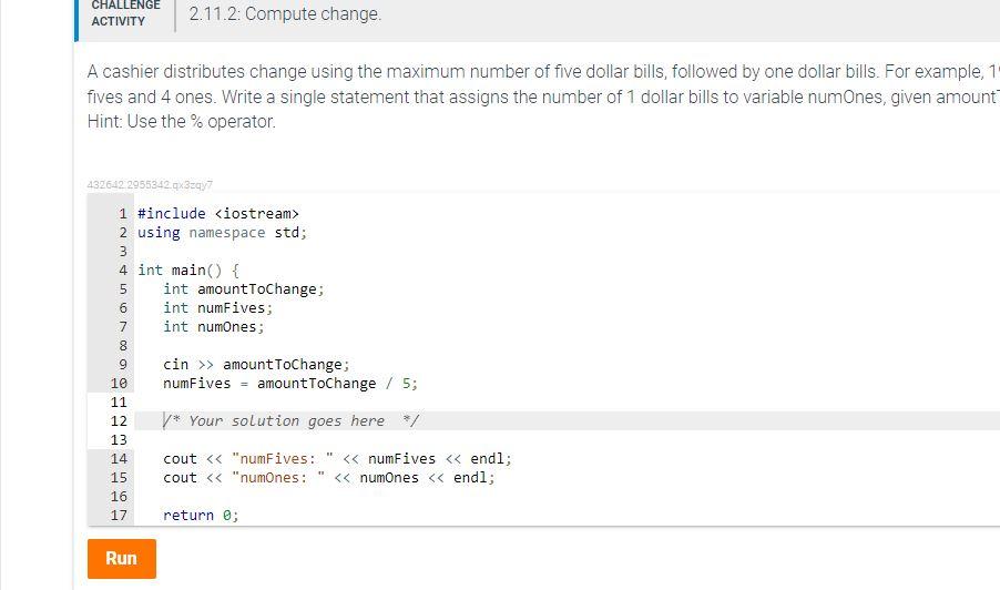 Solved Type the program's output \#include using namespace | Chegg.com