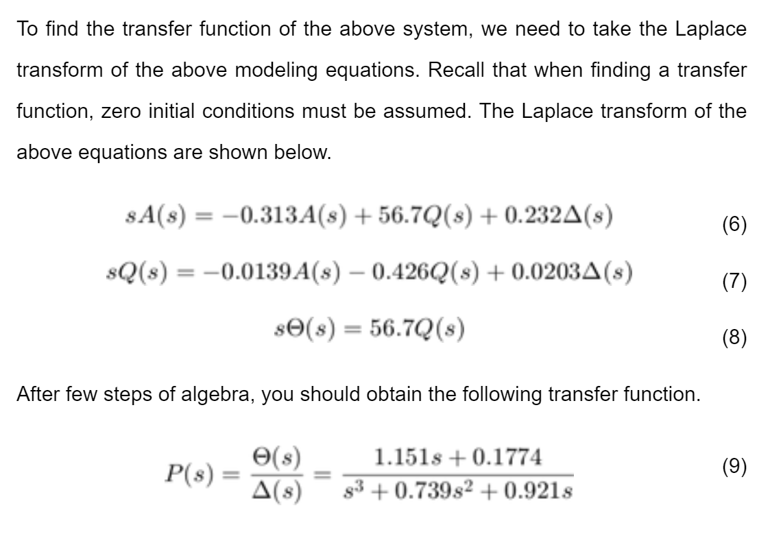 Solved To find the transfer function of the above system, we | Chegg.com