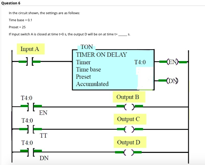 Solved Question 6 In the circuit shown, the settings are as | Chegg.com