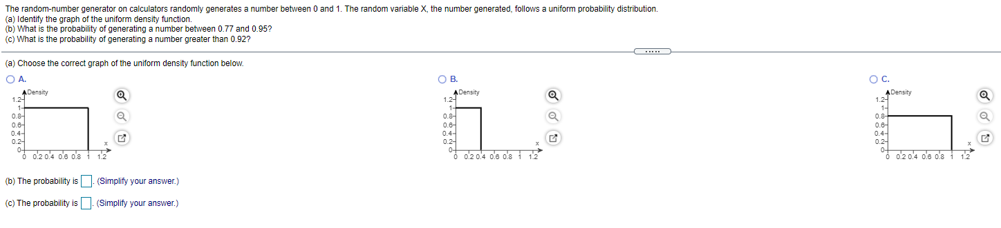 Solved The Random-number Generator On Calculators Randomly | Chegg.com