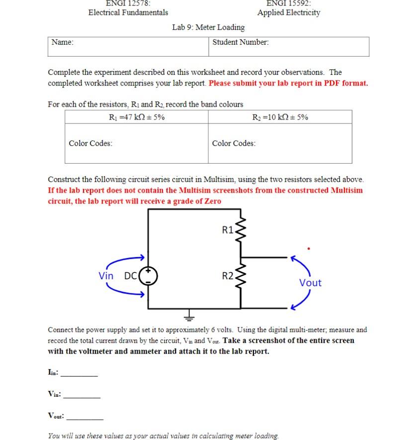 solved engi 12578 electrical fundamentals engi 15592 chegg com