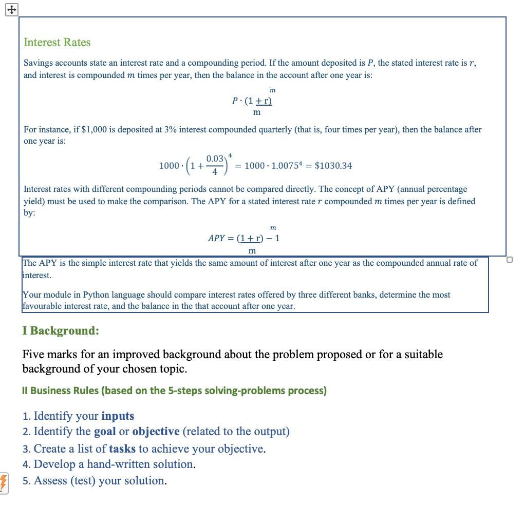 Solved Code your solution using Python It includes at least | Chegg.com