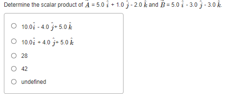 Solved Determine The Scalar Product Of A 5 0 I 1 0 J 2 Chegg Com