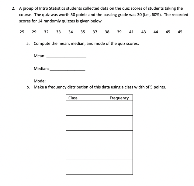 Solved A group of Intro Statistics students collected data | Chegg.com