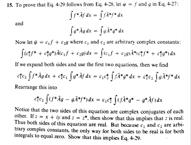 15 To Prove That Eq 4 29 Follows From Eq 4 28 Chegg Com