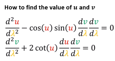 Solved How to find the value of u and v dau dv dv ) = 0 ddv | Chegg.com