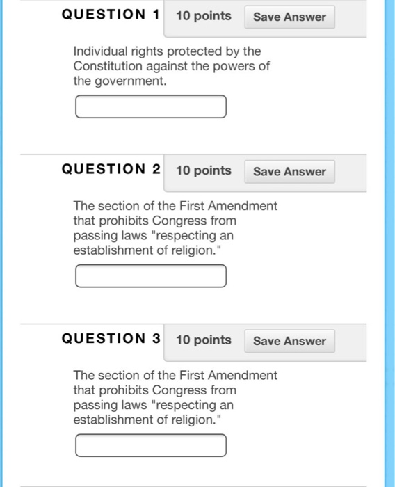 QUESTION 1 10 points Save Answer Individual rights | Chegg.com