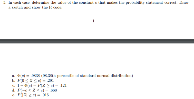 Solved 5. In each case, determine the value of the constant | Chegg.com