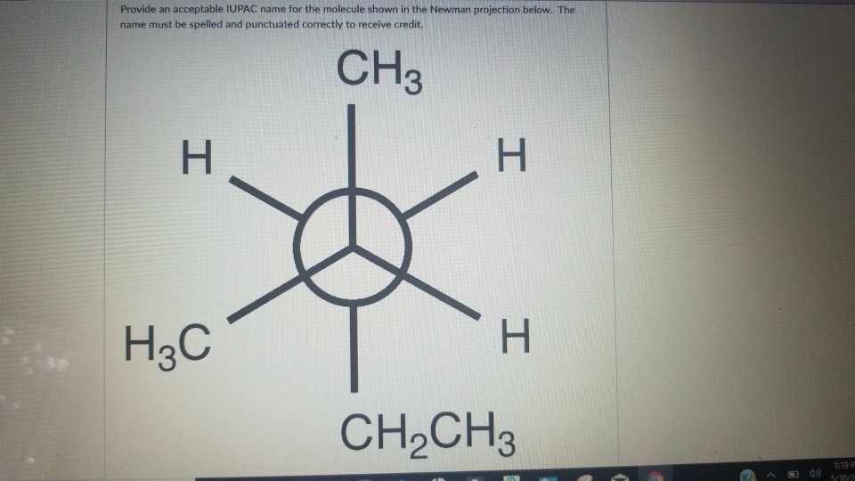 Solved Provide an acceptable IUPAC name for the molecule | Chegg.com