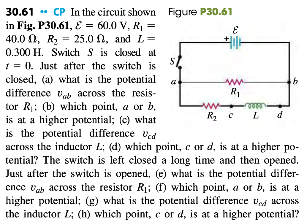 Solved B 30 61 Cp In The Circuit Shown Figure P30 61 Chegg Com