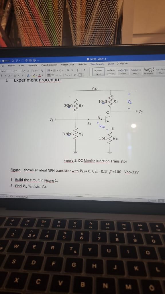Solved Figure 1: DC Bipolar Junction Transistor Figure 1 | Chegg.com