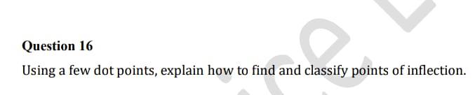 Solved Question 15 Using a few dot points, explain how f(x) | Chegg.com