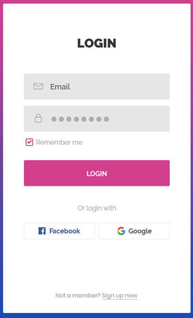 Inspiration Login Screen on Android by Facebook - UI Garage