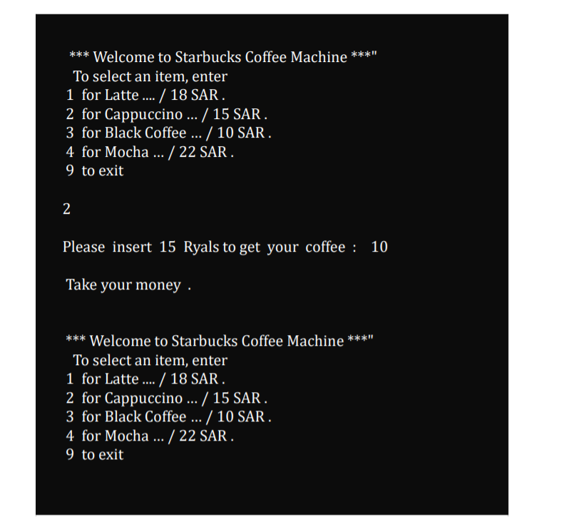 Solved PROGRAMMING ASSIGNMENT: Coffee Machine: A common | Chegg.com
