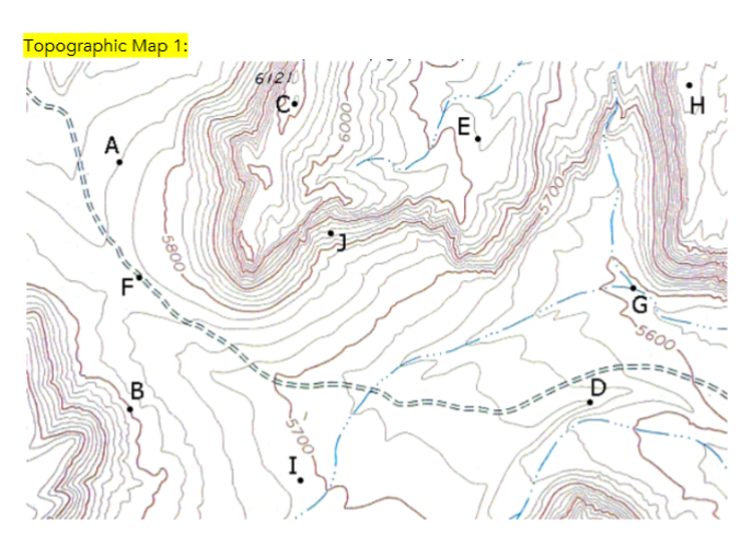 Solved 1. (Using Topographic Map 1) Which is steeper, the | Chegg.com