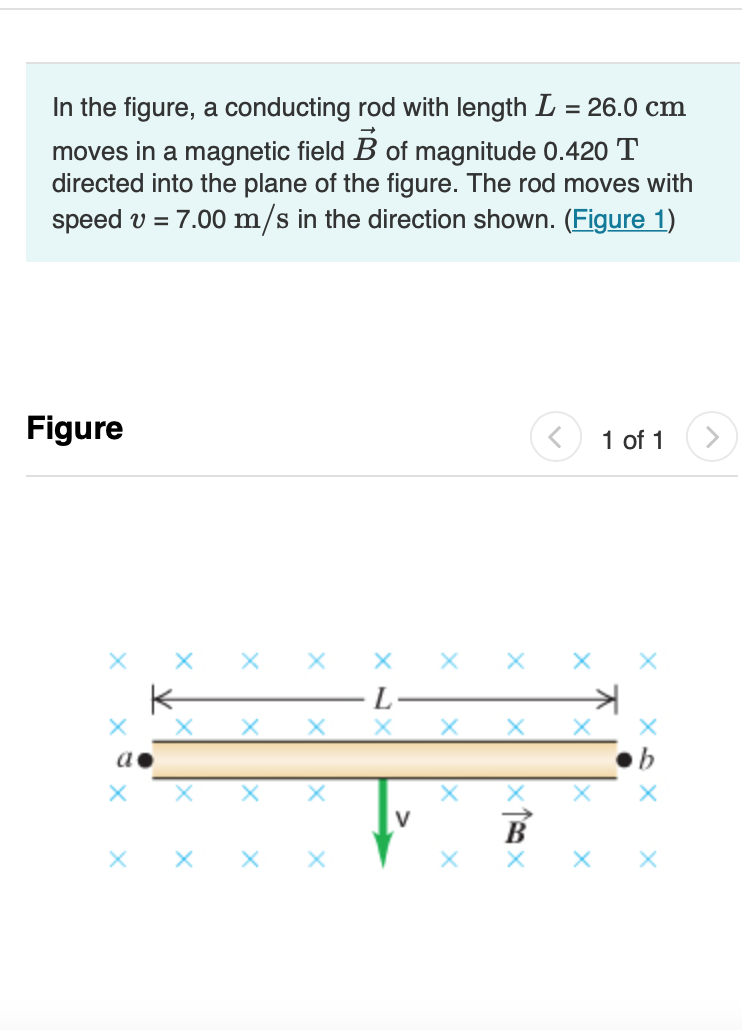 Solved In the figure, a conducting rod with length L = 26.0