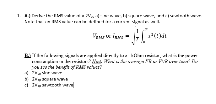 solved-1-a-derive-the-rms-value-of-a-2vpp-a-sine-wave-chegg