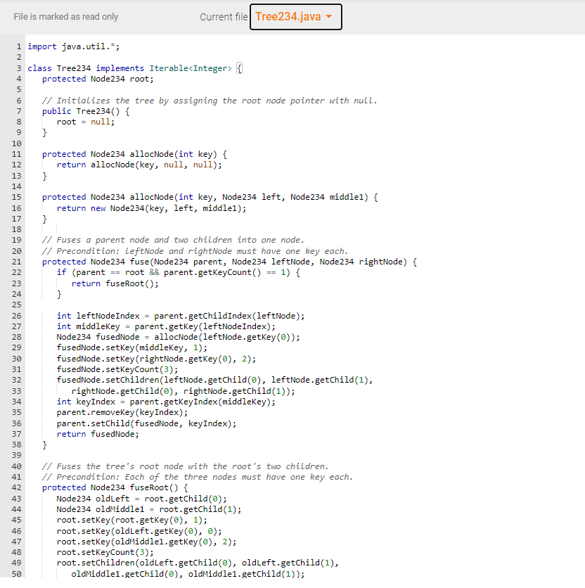 8.37 LAB: Iterable 2-3-4 tree In this lab, the | Chegg.com